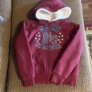 Lee Kids Maroon Hoodie with Star Design